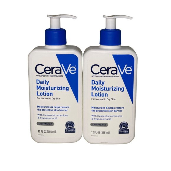 CeraVe Unscented Daily Moisturizing Lotion for Normal to Dry 12 oz/Each - Picture 1 of 2